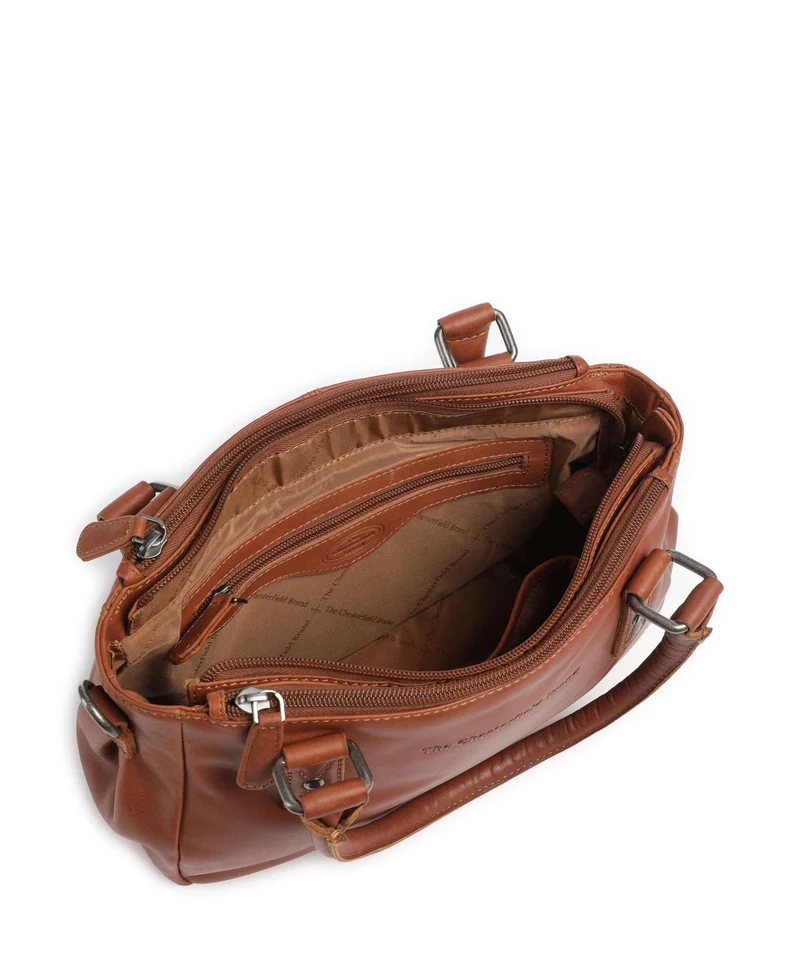 The Chesterfield Brand Wax Pull Up Cow Fenja Bolso de mano cognac